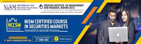 NISM Certified Course in Securities Markets (NCCSM) PIMR Indore ...