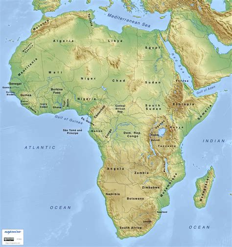 Map of Africa to print | Download FREE - map of africa pdf