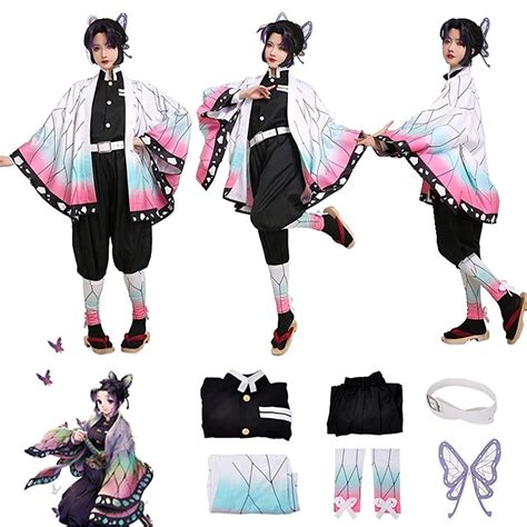 Buy Kochou Shinobu Cosplay Costume Demon Slayer Anime Shinobu Haori ...