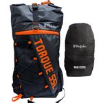 Torque 55 Ltr Orange Rucksack with Rain Cover – Mufubu