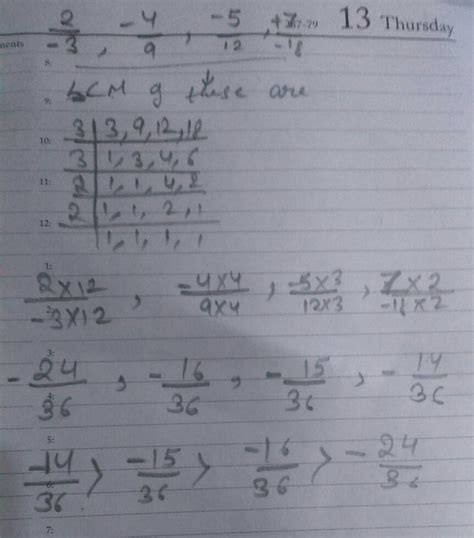 arrange rational number in descending 2/-3,-4/9,-5/12,7/-18 - Brainly.in