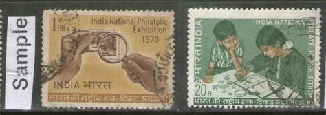 India 1970 National Philatelic Exhibition Phila-526-27 2v Used Stamp S ...