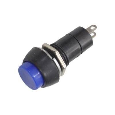 PBS-11B 12mm Spring Push Button - Blue Motorobit - Motorobit.com