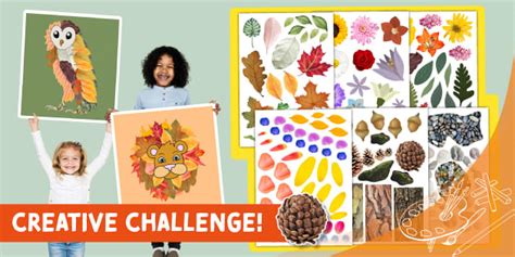 Nature-Themed Collage Pack and Creative Challenge Activity