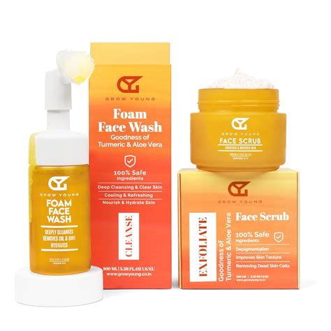 Grow Young Deep Cleansing Skin Care Set: Gentle Exfoliation, Clear Skin ...