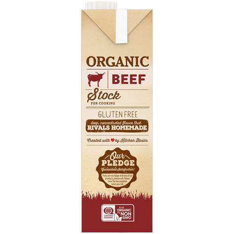Organic Beef Stock, Bouillon Alternative, 32 oz | Kitchen Basics