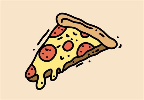 Hand drawing of pizza slice design 22783208 Vector Art at Vecteezy