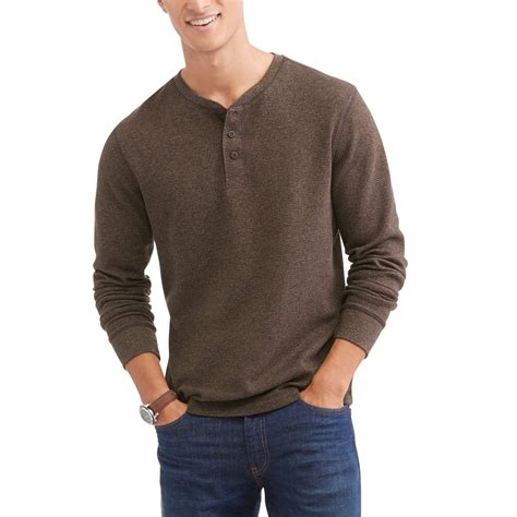 Men's Long Sleeve Thermal Henley - Walmart.com