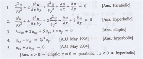 Exercise - Classification Of Partial Differential Equations