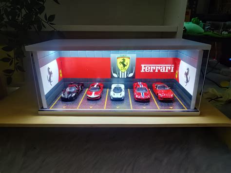 Ferrari Diorama Stack Miniature Car Showroom Decor Diecast Organizers