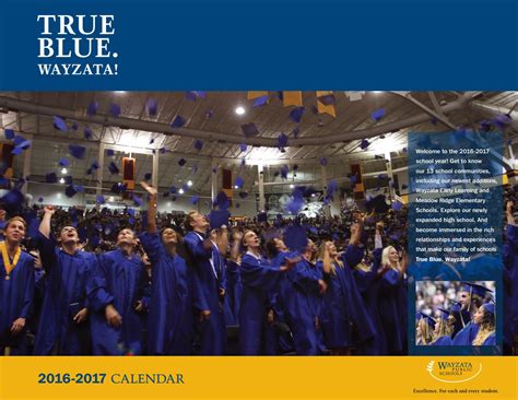 2016-2017 Wayzata Public Schools Calendar by Wayzata Public Schools - Issuu