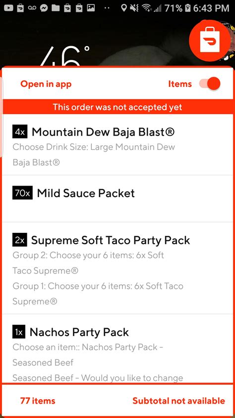 Taco bell orders are something else, who the hell needs 70 packets of ...