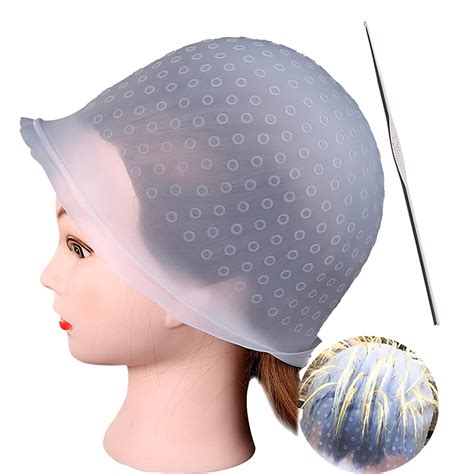 Buy Faigy Highlight Silicone Hair Dye Cap - Reusable Multicolor Hair ...