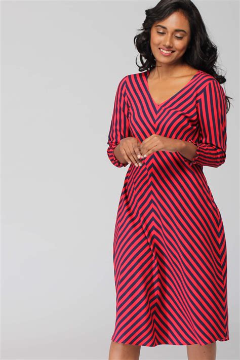 Striped A Line Dress | Intermod Workwear