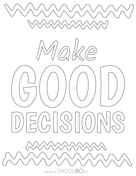 Good Choices Coloring Pages [2025]