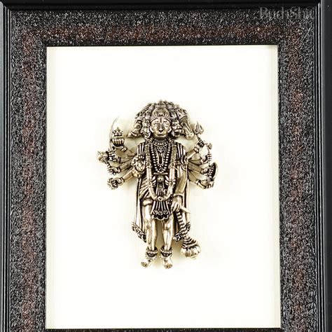 Brass Panchmukhi Hanuman Wall Hanging - 9.5 Inch – Budhshiv.com