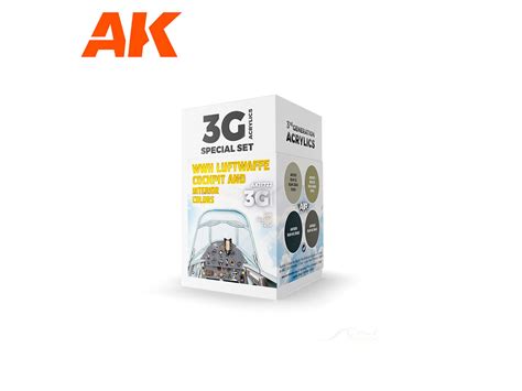 WWII Luftwaffe Cockpit & Interior Colors 17 ml AK Interactive acrylic ...