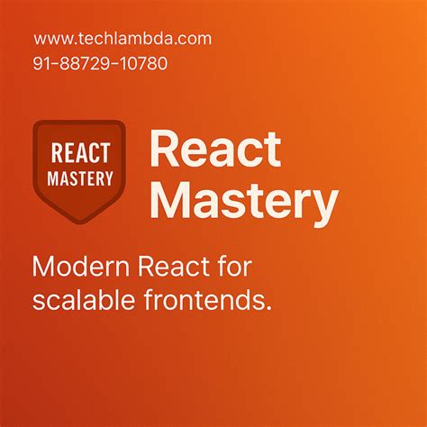 React Mastery Course – Tech Lambda Training