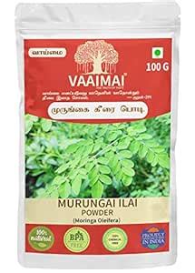 VAAIMAI Murungai Ilai Powder / Moringa Oleifera, 100g : Amazon.in ...