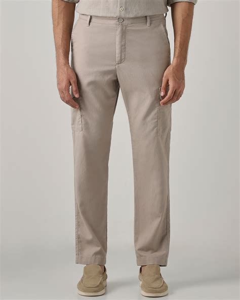 Buy Beige Slim Fit Cotton Cargos Online at Muftijeans