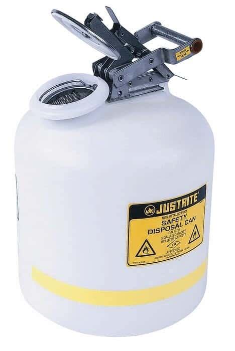 Justrite 12754 Liquid Disposal Safety Can, Polyethylene, 5 Gal from ...