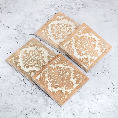 Buy the best-selling Wooden Coasters online | IndianShelf