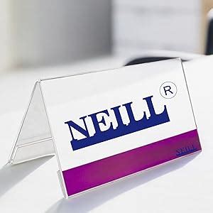 NEILL® Acrylic Desk Name Plate Holder, Size - 8" x 2", Pack of 6 Pcs ...