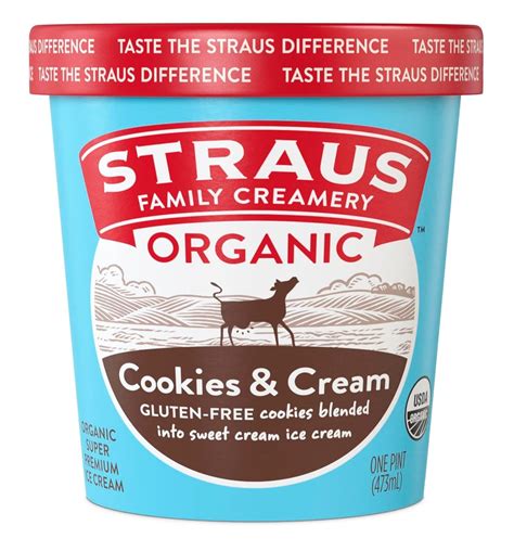 Amazon.com: Straus Family Creamery Ice Cream, Cookies and Cream, 16 oz ...