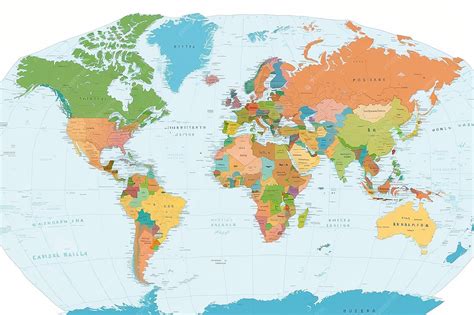 World Map with Countries 的图像结果