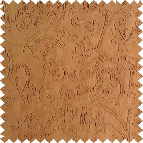 Dark brown color beautiful floral design high compressed embossed ...