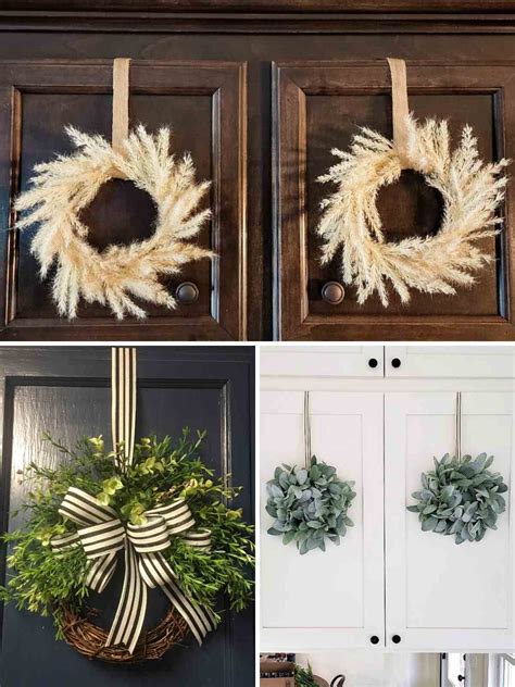 How to quickly hang wreaths on kitchen cabinets – Artofit
