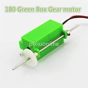 J019 180 Green Box Micro Gear Motor Both Sides have Shaft Free Shipping ...