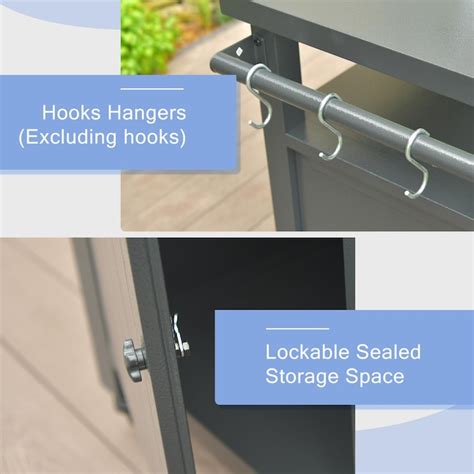 GDFStudio Modern Outdoor Metal Kitchen Party Storage Cabinet Grill ...