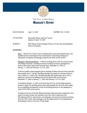 Fillable Online docs sandiego 05096 ATTENTION: Honorable Mayor and City ...