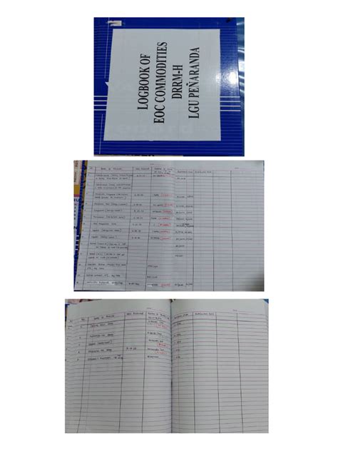 Image result for Logbook Sample