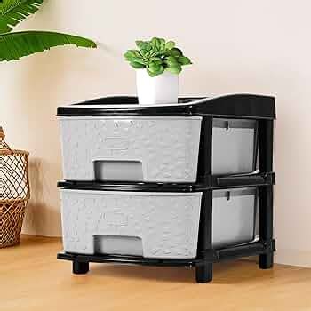 Heart Home 2-Layer & 19 Ltr Plastic Drawer Storage Organiser | Modular ...