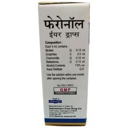 Buy Hapdco Ferronol Ear Drops, 10 ml | 19 Minutes Delivery | Apollo ...