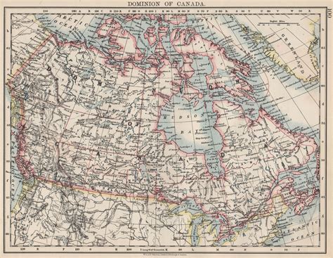 Canadian Provinces Map 1900