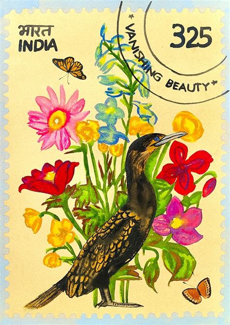 "Vanishing Beauty 22": Yellow-Orange Animals painting by Manisha ...