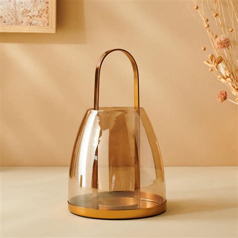 Buy Selena Everlyn Metal and Glass Lantern with Handle from Home Centre ...