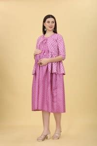 sky fab Women Fit and Flare Pink, White, Green Dress - Buy sky fab ...