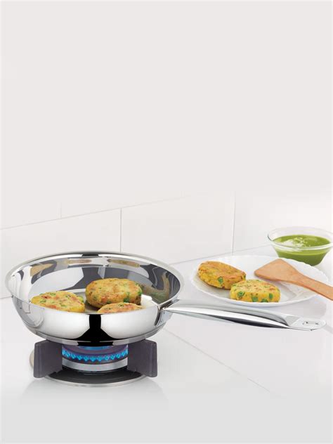 Buy Borosil Cookfresh Stainless Steel Frying Pan 2.2 L (24 cm) | Impact ...