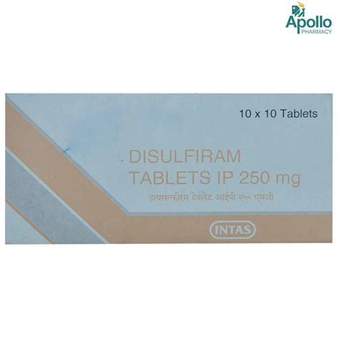Disulfiram 250 mg Tablet | Uses, Side Effects, Price | Apollo Pharmacy