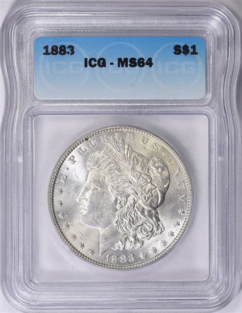 1883 Morgan Silver Dollar ICG MS-64 (Item 1627669) | GreatCollections ...