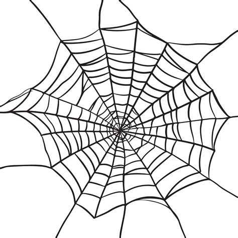 Spider web set isolated on white background. doodle Vector illustration ...