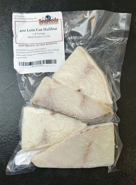 4oz Loin Cut Halibut - Seafoods of the World | Fresh Fish Market ...