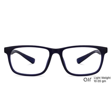 Buy Lenskart Air: Blue Transparent Full Rim Rectangle Lenskart Air ...