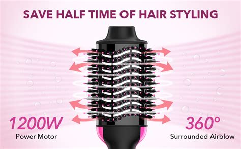 OANDA One Step Hair Dryer and Volumizer, 3-in-1 Hot Air Styling Brush ...