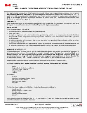 Fillable Online Bapplicationb guide for apprenticeship incentive grant ...