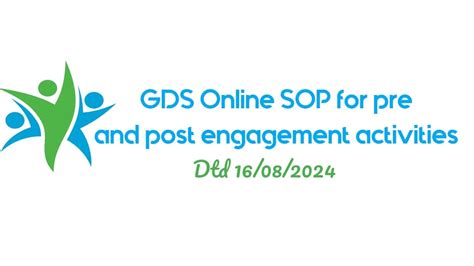 GDS Online SOP for Pre and Post Engagement activities 2024 ...